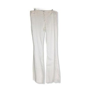 Hudson EV Flare Linen Twill Womens White Jeans 28